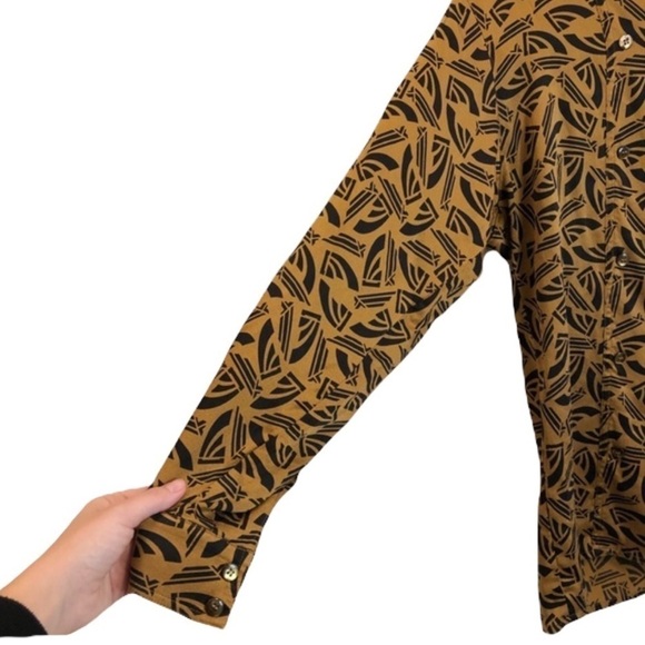 Escada Vintage Button Up Golden Yellow Blouse 34 - Picture 2 of 16